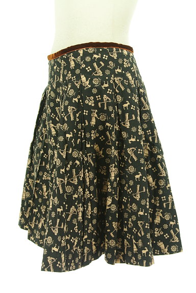 Lois CRAYON（ロイスクレヨン）の古着「総柄ミニタックフレアスカート（スカート）」大画像３へ