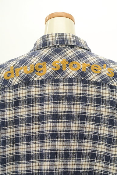 drug store's（ドラッグストアーズ）の古着「ワンポイントチェック柄シャツ（カジュアルシャツ）」大画像５へ