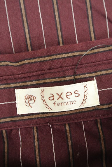 axes femme（アクシーズファム）の古着「ストライプ柄フリルシャツ（カジュアルシャツ）」大画像６へ