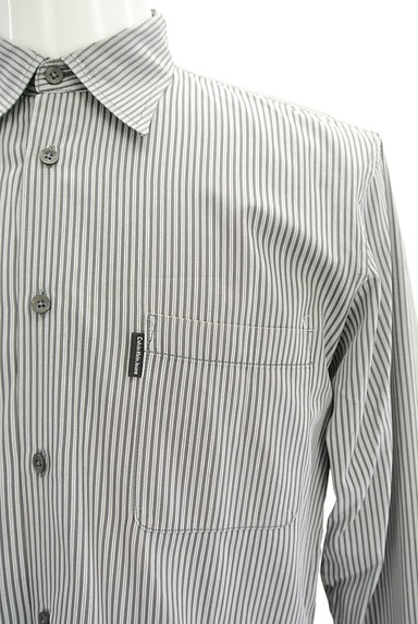 Calvin Klein（カルバンクライン）の古着「ストライプ柄カジュアルシャツ（カットソー・プルオーバー）」大画像４へ