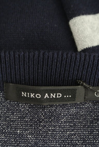 niko and...（ニコ アンド）の古着「ボーダー切替配色ニット（ニット）」大画像６へ