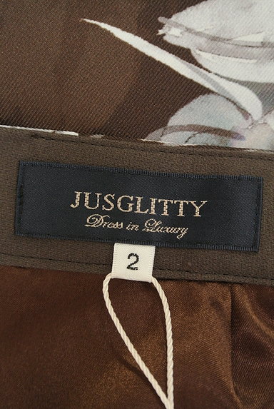 JUSGLITTY（ジャスグリッティー）の古着「ミモレ丈花柄フレアスカート（ロングスカート・マキシスカート）」大画像６へ