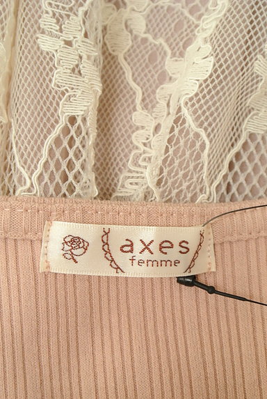 axes femme（アクシーズファム）の古着「刺繍シフォン切替リブカットソー（カットソー・プルオーバー）」大画像６へ