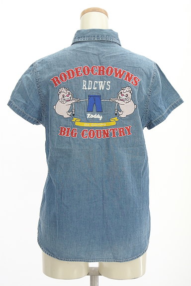 RODEO CROWNS（ロデオクラウン）の古着「バックポップ刺繍デニムシャツ（カジュアルシャツ）」大画像２へ