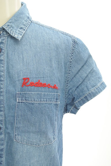 RODEO CROWNS（ロデオクラウン）の古着「バックポップ刺繍デニムシャツ（カジュアルシャツ）」大画像４へ