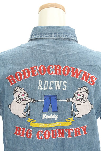 RODEO CROWNS（ロデオクラウン）の古着「バックポップ刺繍デニムシャツ（カジュアルシャツ）」大画像５へ