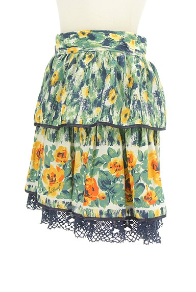 Lois CRAYON（ロイスクレヨン）の古着「裾レース花柄フリルミニスカート（ミニスカート）」大画像３へ
