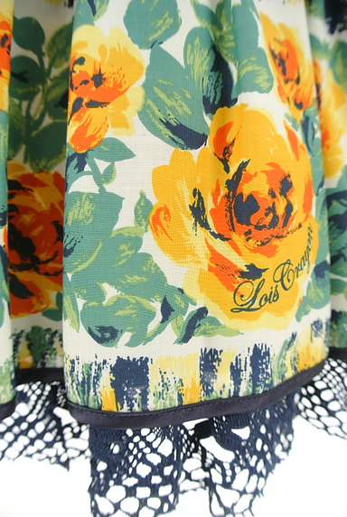 Lois CRAYON（ロイスクレヨン）の古着「裾レース花柄フリルミニスカート（ミニスカート）」大画像５へ