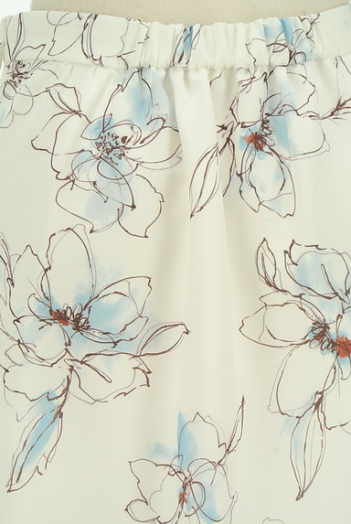 JUSGLITTY（ジャスグリッティー）の古着「ミモレ丈斜めフリル花柄スカート（ロングスカート・マキシスカート）」大画像４へ