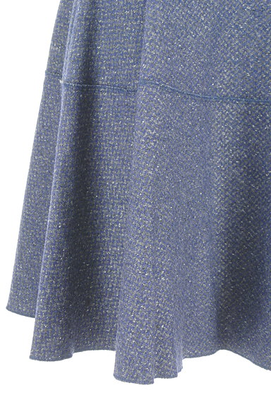 LANVIN en Bleu（ランバンオンブルー）の古着「膝丈ラメウールフレアスカート（スカート）」大画像５へ