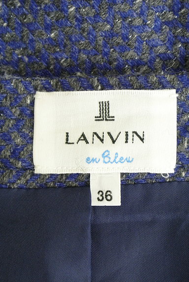 LANVIN en Bleu（ランバンオンブルー）の古着「膝丈ラメウールフレアスカート（スカート）」大画像６へ
