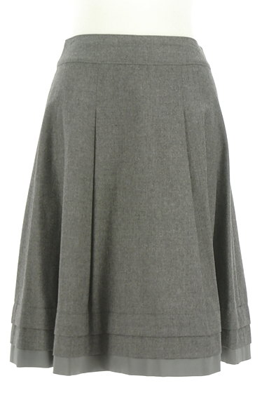 Viaggio Blu（ビアッジョブルー）の古着「ミディ丈裾サテンウールスカート（ミニスカート）」大画像１へ