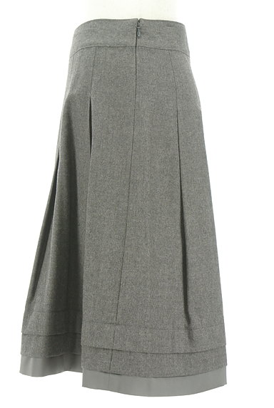 Viaggio Blu（ビアッジョブルー）の古着「ミディ丈裾サテンウールスカート（ミニスカート）」大画像３へ
