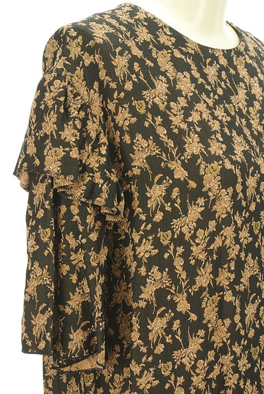 GREED INTERNATIONAL（グリードインターナショナル）の古着「フリル袖花柄ロングワンピース（ワンピース・チュニック）」大画像４へ