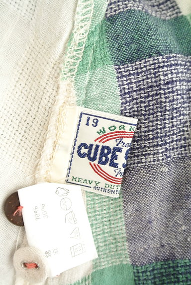 CUBE SUGAR（キューブシュガー）の古着「チェック柄Aラインワンピース（ワンピース・チュニック）」大画像６へ