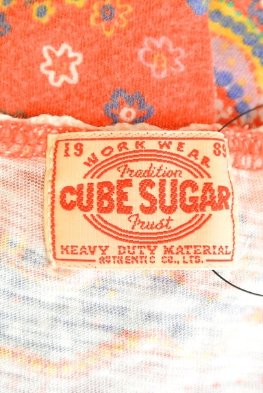 CUBE SUGAR（キューブシュガー）の古着「襟ぐりレース小花柄カットソー（Ｔシャツ）」大画像６へ