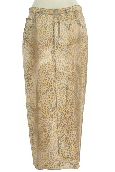 ITALIYA（伊太利屋）の古着「ワッペン付きレオパード柄スカート（ロングスカート・マキシスカート）」大画像１へ