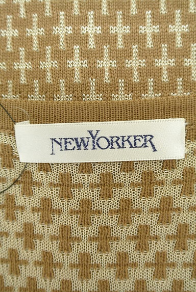 NEW YORKER（ニューヨーカー）の古着「微光沢クロス柄カーディガン（カーディガン・ボレロ）」大画像６へ