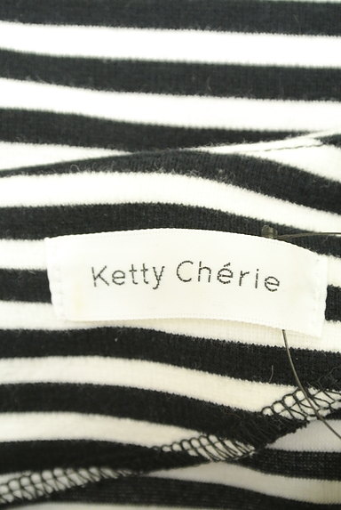 Ketty Cherie（ケティ シェリー）の古着「ボア袖ボーダーカットソー（カットソー・プルオーバー）」大画像６へ