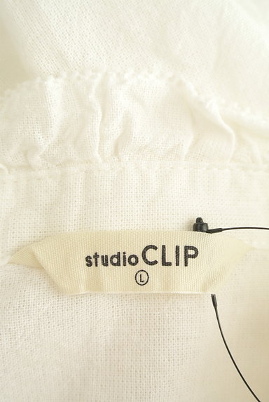 studio CLIP（スタディオクリップ）の古着「フリルバンドカラーシャツ（ブラウス）」大画像６へ