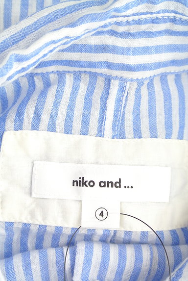 niko and...（ニコ アンド）の古着「ストライプ柄シアーシャツ（カジュアルシャツ）」大画像６へ