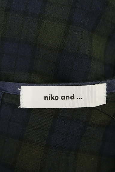 niko and...（ニコ アンド）の古着「チェク柄タックワンピース（ワンピース・チュニック）」大画像６へ