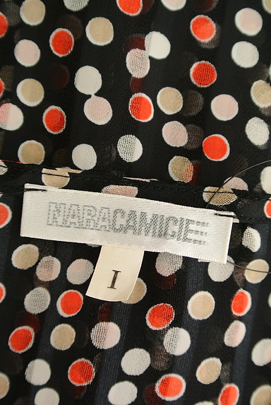 NARA CAMICIE（ナラカミーチェ）の古着「ドット柄シフォンフリルカットソー（カットソー・プルオーバー）」大画像６へ