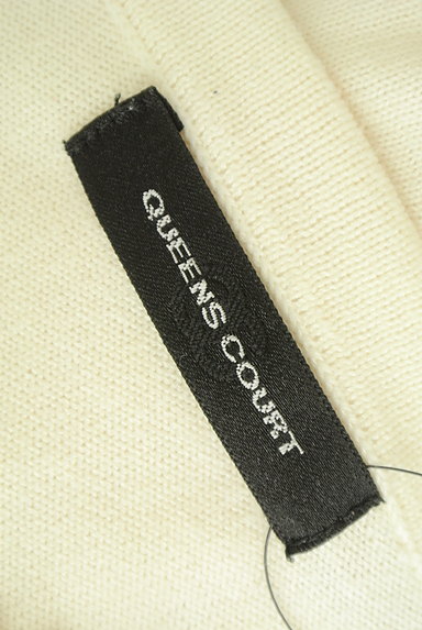 QUEENS COURT（クイーンズコート）の古着「フロントレースパール装飾ニット（カーディガン・ボレロ）」大画像６へ