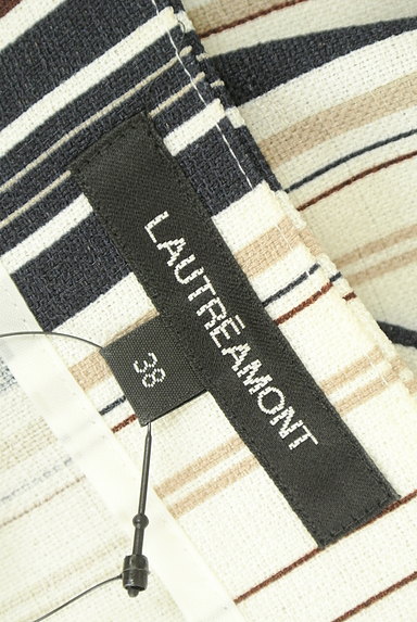 LAUTREAMONT（ロートレアモン）の古着「Ｖネックストライプ柄七分袖カットソー（カットソー・プルオーバー）」大画像６へ
