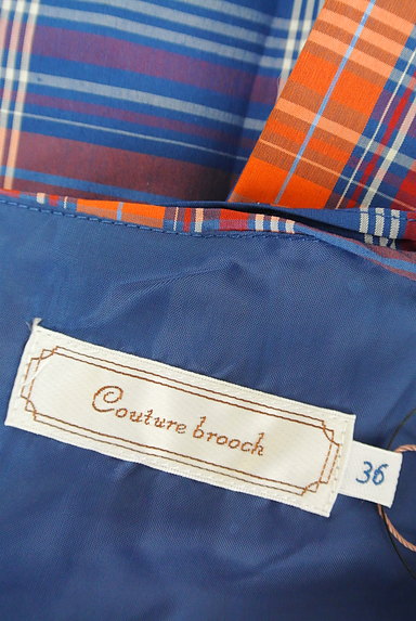 Couture Brooch（クチュールブローチ）の古着「バックリボンチェック柄ワンピース（ワンピース・チュニック）」大画像６へ