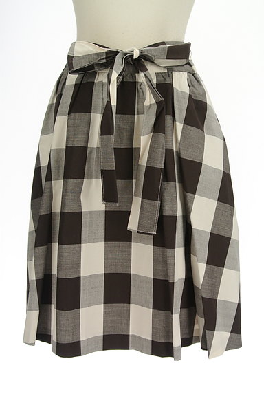 Couture Brooch（クチュールブローチ）の古着「ウエストリボンチェック柄スカート（スカート）」大画像１へ