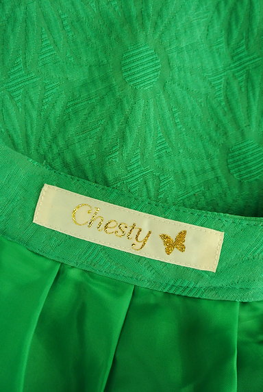 Chesty（チェスティ）の古着「微光沢花柄織地フレアミニスカート（ミニスカート）」大画像６へ