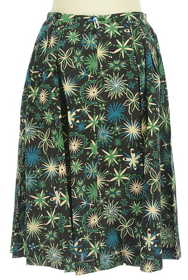 Jocomomola（ホコモモラ）の古着「レトロ総柄タックフレアスカート（スカート）」大画像２へ