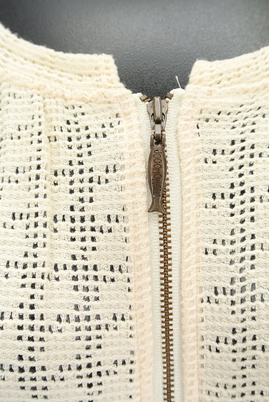 Jocomomola（ホコモモラ）の古着「透かし編みジップニットカーディガン（ブルゾン・スタジャン）」大画像４へ