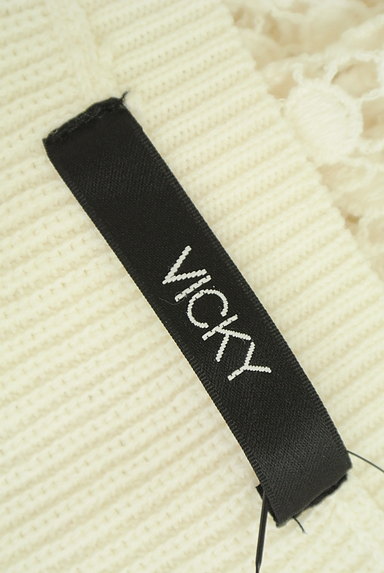 VICKY（ビッキー）の古着「透かし編みワンカラーニット（ニット）」大画像６へ