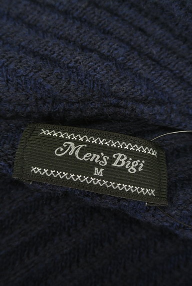 MEN'S BIGI（メンズビギ）の古着「襟付き斜めリブニットカーディガン（ブルゾン・スタジャン）」大画像６へ