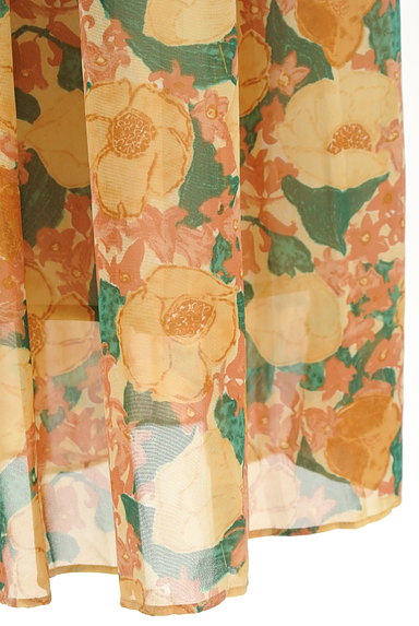 CHILD WOMAN（チャイルドウーマン）の古着「ミモレ丈花柄シフォンプリーツスカート（ロングスカート・マキシスカート）」大画像５へ