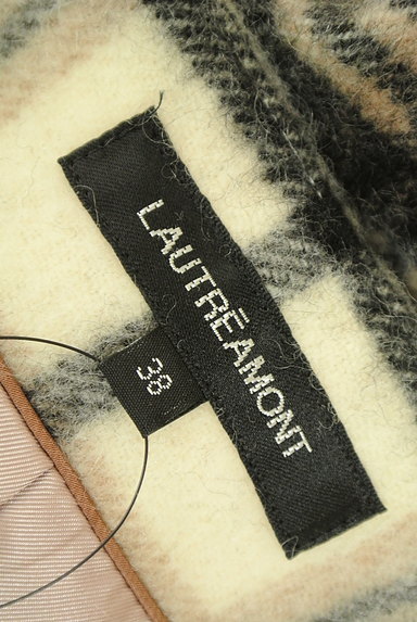 LAUTREAMONT（ロートレアモン）の古着「ノーカラーチェック柄起毛ロングコート（コート）」大画像６へ