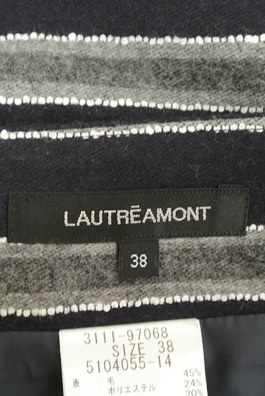 LAUTREAMONT（ロートレアモン）の古着「膝上丈ボーダー起毛スカート（ミニスカート）」大画像６へ
