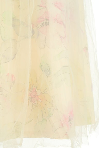 rienda（リエンダ）の古着「花柄チュールフレアスカート（ロングスカート・マキシスカート）」大画像５へ