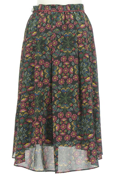 Jocomomola（ホコモモラ）の古着「小花柄ミモレシフォンスカート（スカート）」大画像２へ