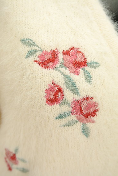 axes femme（アクシーズファム）の古着「花刺繍フリル袖カーディガン（カーディガン・ボレロ）」大画像４へ
