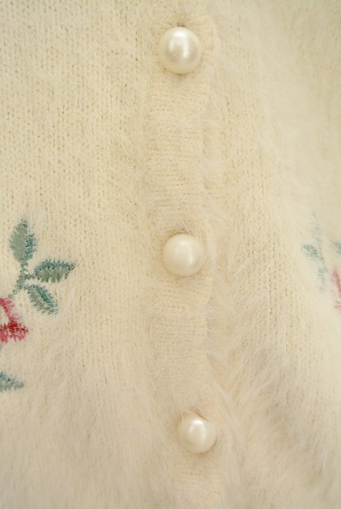 axes femme（アクシーズファム）の古着「花刺繍フリル袖カーディガン（カーディガン・ボレロ）」大画像５へ