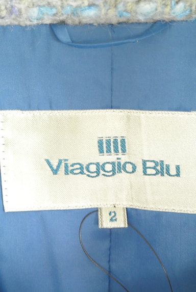Viaggio Blu（ビアッジョブルー）の古着「ニットツイードロングコート（コート）」大画像６へ