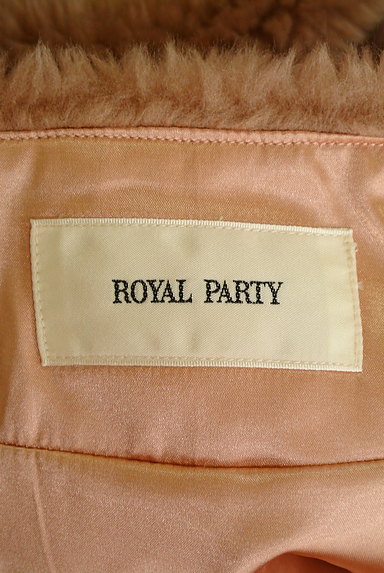 ROYAL PARTY（ロイヤルパーティ）の古着「ミドル丈ノーカラーファーコート（コート）」大画像６へ