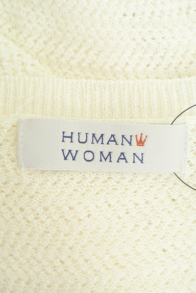 HUMAN WOMAN（ヒューマンウーマン）の古着「ローゲージ七分袖カーディガン（カーディガン・ボレロ）」大画像６へ