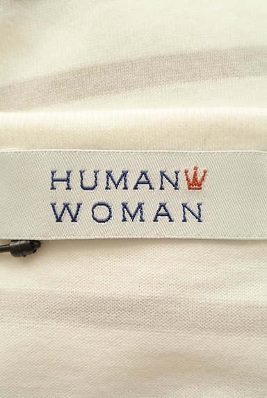 HUMAN WOMAN（ヒューマンウーマン）の古着「ロゴボーダーTシャツ（Ｔシャツ）」大画像６へ