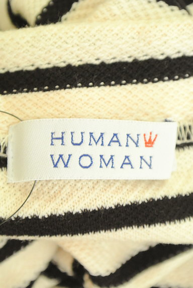 HUMAN WOMAN（ヒューマンウーマン）の古着「モックネックボーダーニット（カットソー・プルオーバー）」大画像６へ