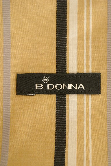 B donna（ビドンナ）の古着「ウエストドロストノーカラーロングコート（コート）」大画像６へ