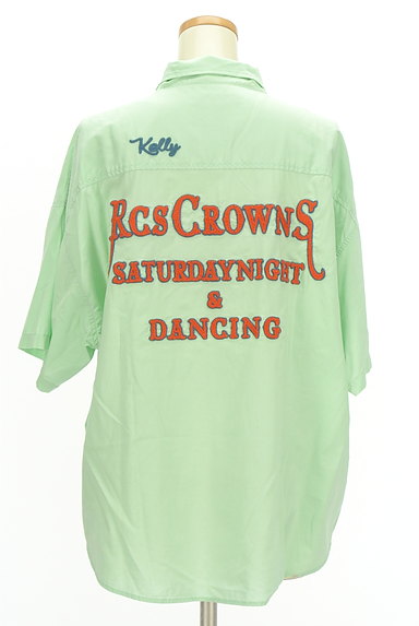 RODEO CROWNS（ロデオクラウン）の古着「バックロゴ刺繍オープンカラーシャツ（カジュアルシャツ）」大画像２へ
